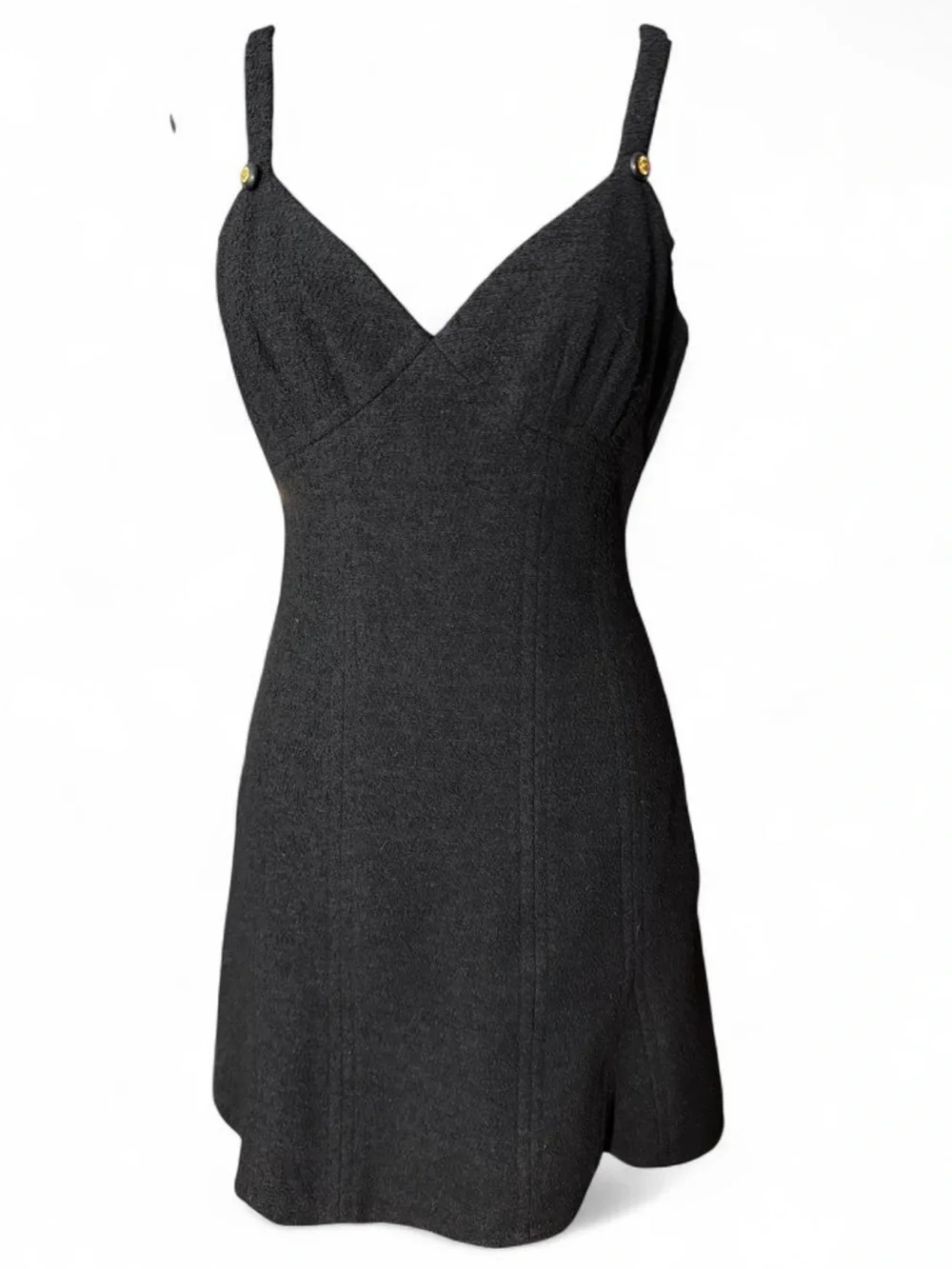 CHANEL vintage 1993 Black Tweed Mini Dress